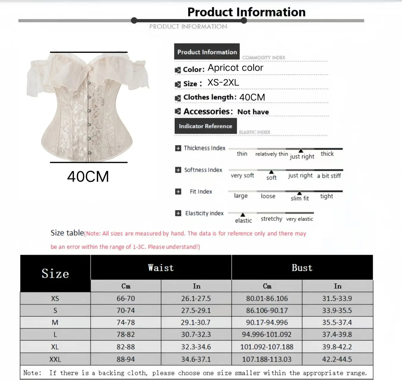 Beige Bardot Corset with Ruffles - detail 6