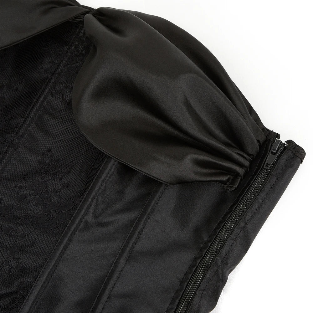 Corset Victorien Satin et Dentelle - 4 Couleurs - détail 12