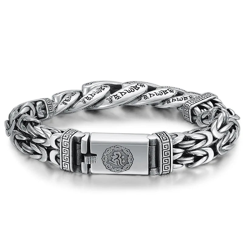 Bracelet Mantra Porte-Bonheur en Argent S925 - vue de profil 14