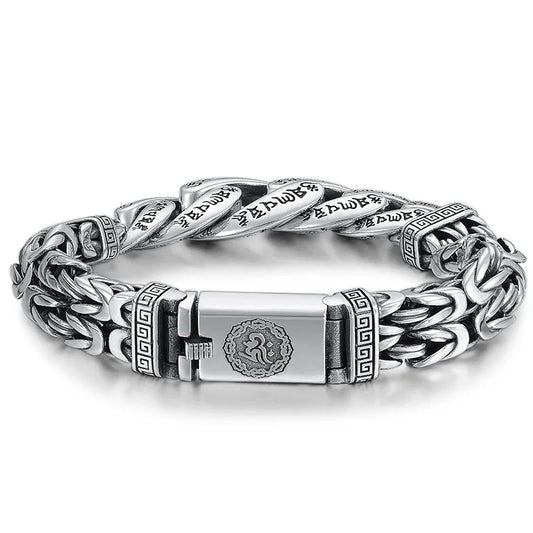 Bracelet Mantra Porte-Bonheur en Argent S925 - vue de profil 14