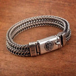 Bracelet Lion Tressé Homme en Argent S925 - Vignette | Steampunk Store
