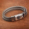 Bracelet Lion Tressé Homme en Argent S925 - vue de profil 22