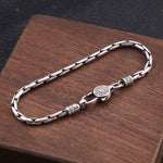 Bracelet Vajra Mantra Homme en Argent S925 - Vignette | Steampunk Store
