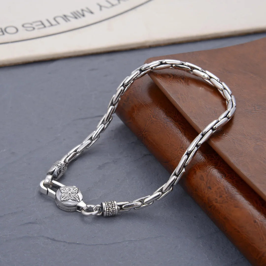 Bracelet Vajra Mantra Homme en Argent S925 - vue générale 17