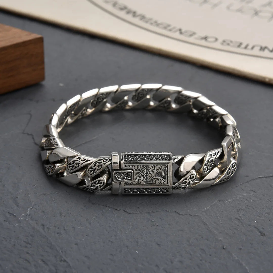 Bracelet Vigne Homme en Argent S925 - détail de la matière 5
