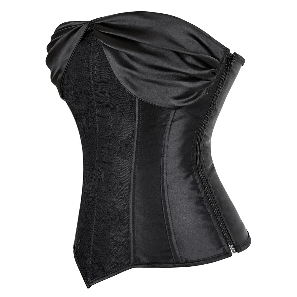 Corset Victorien Satin et Dentelle - 4 Couleurs - détail 10