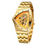 Montre Squelette Triangulaire Homme Bracelet Acier - Vignette | Steampunk Store