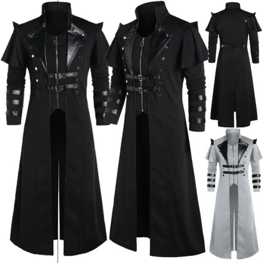 Manteau Steampunk Gothique Homme - influence Médiévale et Victorienne