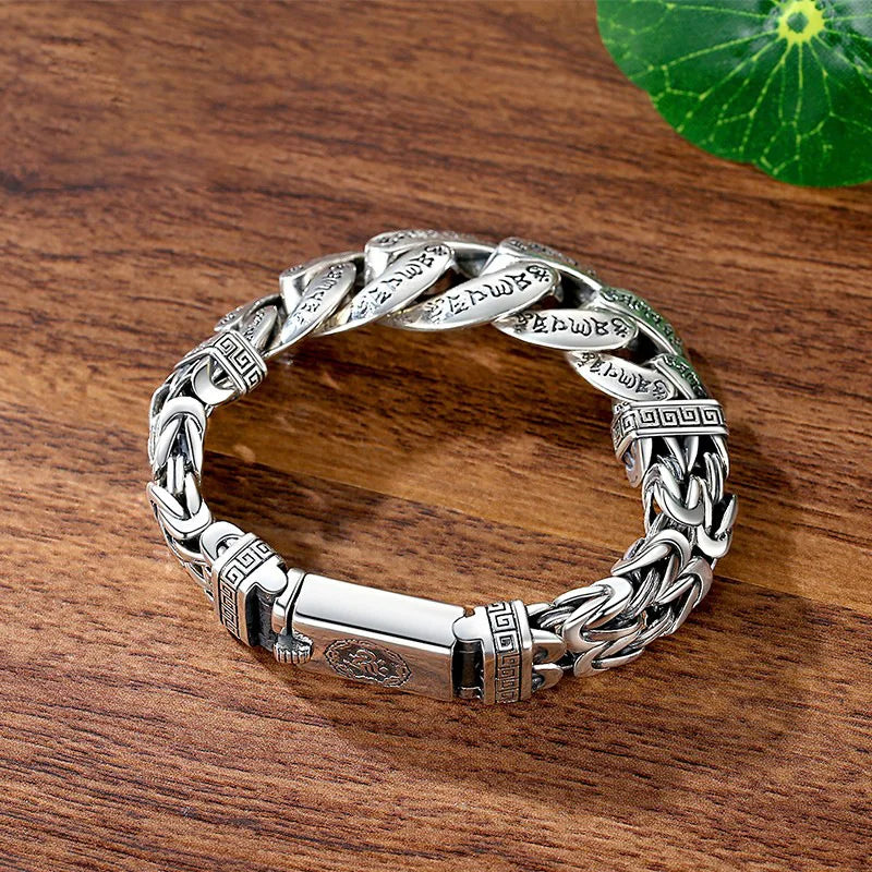 Bracelet Mantra Porte-Bonheur en Argent S925 - détail de la matière 13
