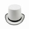 Chapeau Haut-de-Forme Blanc - Magicien, Cabaret et Cosplay
