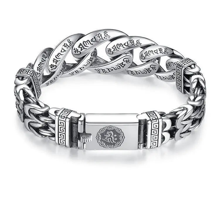Bracelet Mantra Porte-Bonheur en Argent S925 - présentation du modèle 24