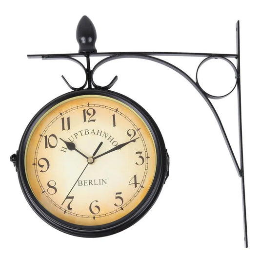 Double Faced Clock - Vintage Train Station
