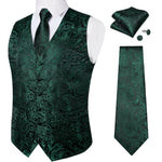 Gilet Jacquard Vert Émeraude Homme - Vignette | Steampunk Store