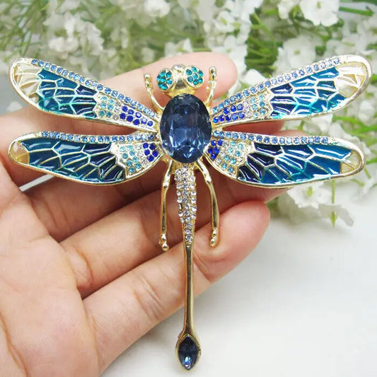 Steampunk brooch<br> Golden Dragonfly