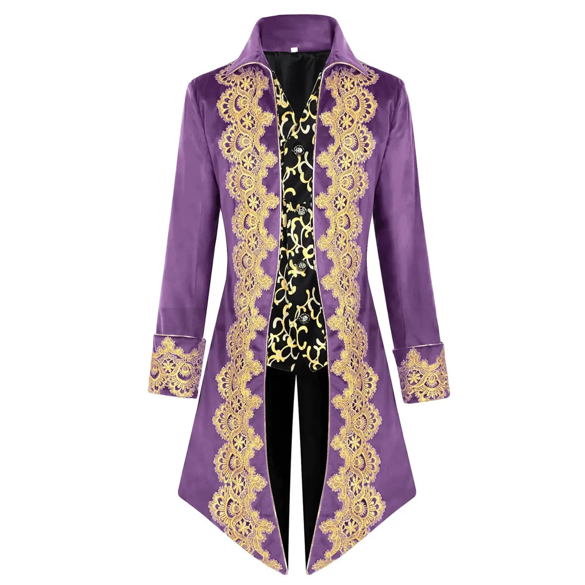Sobrecasaca Dândi Vitoriano — Violeta — vista frontal