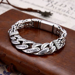 Bracelet Mantra Porte-Bonheur en Argent S925 - Vignette | Steampunk Store