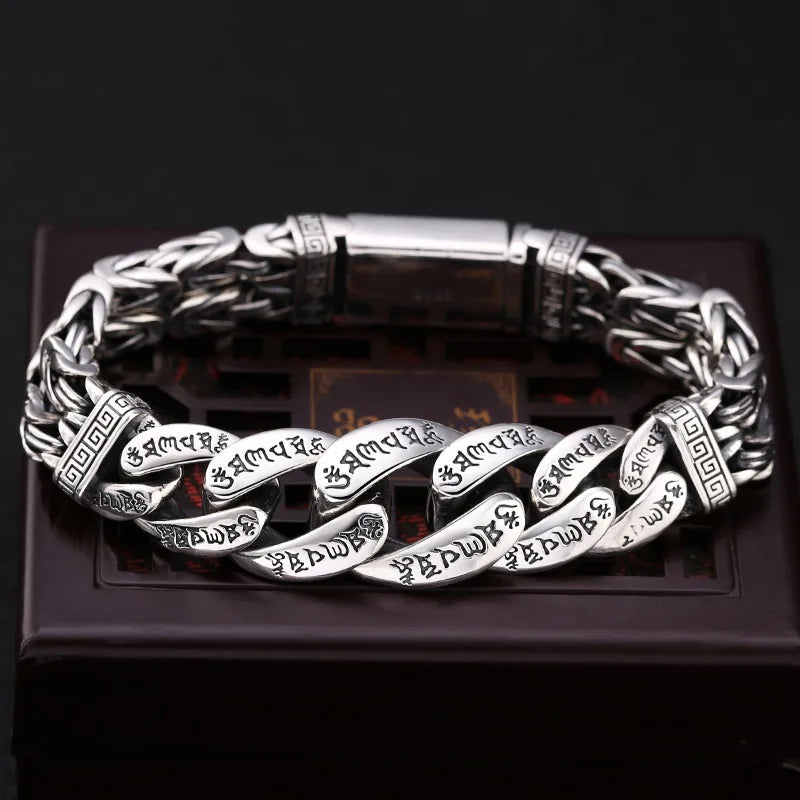 Bracelet Mantra Porte-Bonheur en Argent S925 - détail de la matière 29