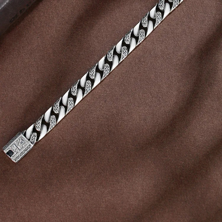 Bracelet Vigne Homme en Argent S925 - vue du fermoir 11