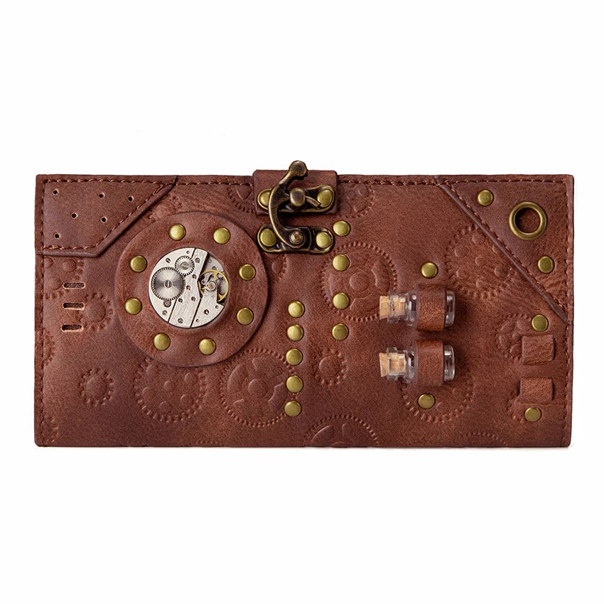 Portefeuille long vintage — Steampunk Style - Detail finitions