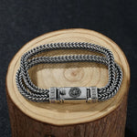 Bracelet Lion Tressé Homme en Argent S925 - Vignette | Steampunk Store