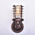 Industrial Steampunk Wall Sconce in Wrought Iron - The Loft Glow - Vignette | Steampunk Store