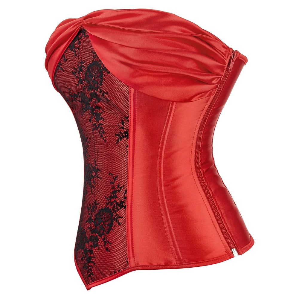 Corset Victorien Satin et Dentelle - 4 Couleurs - détail 7
