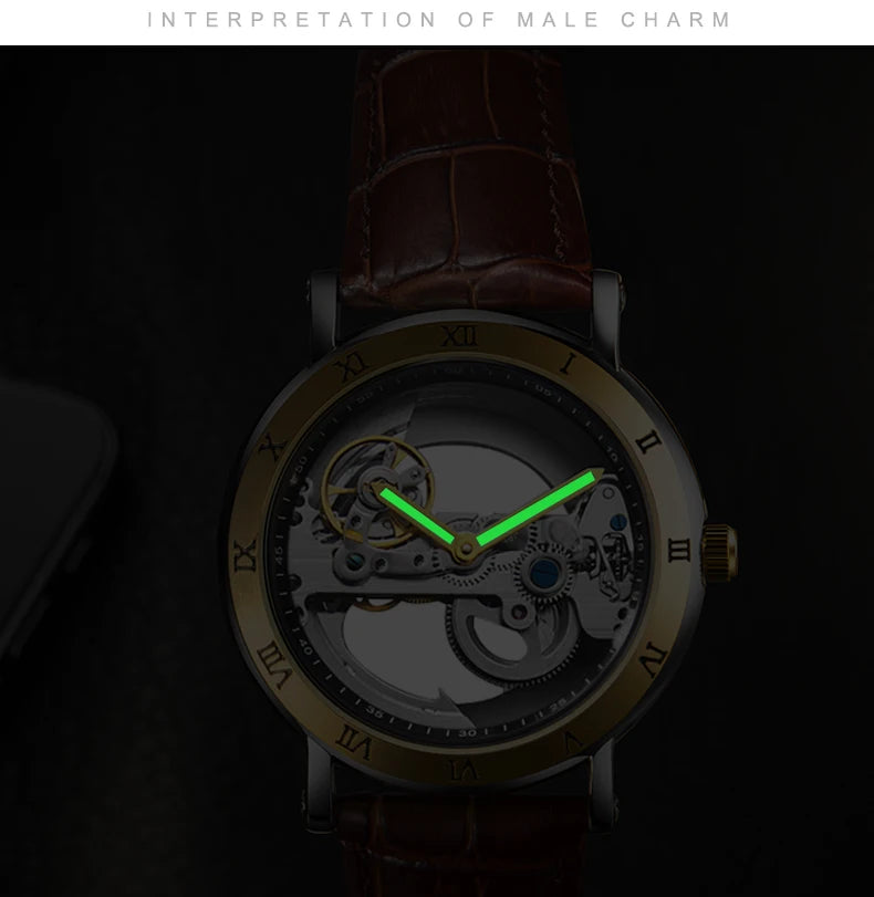 Montre Squelette Homme Transparente à Ponts Ajourés - vue 13