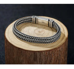 Bracelet Lion Tressé Homme en Argent S925 - Vignette | Steampunk Store
