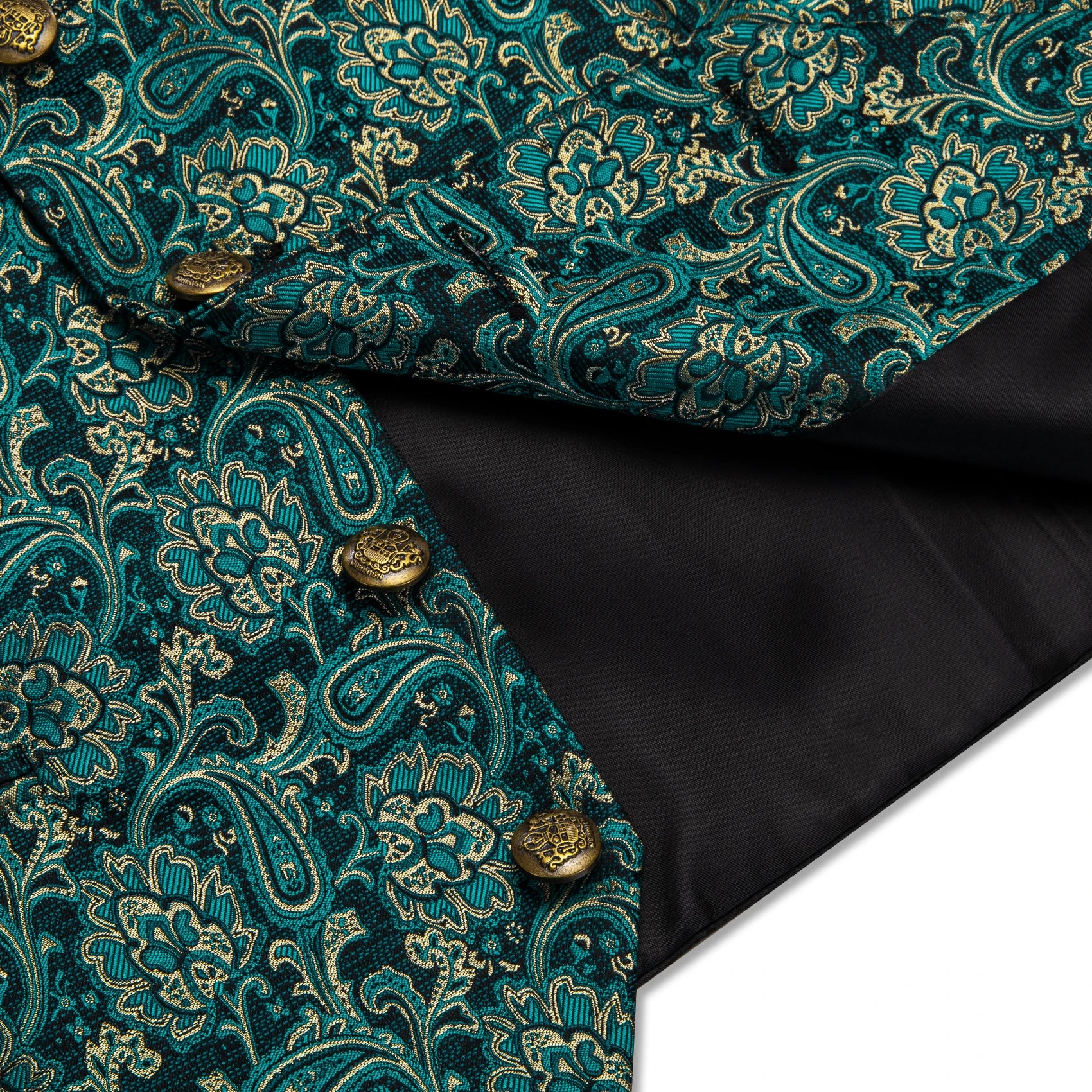 Gilet Paisley Homme à Revers - Dandy Victorien - détail 14