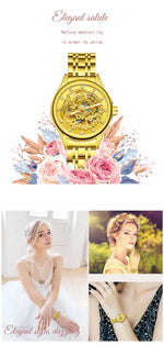 Dames-Skelethorloge met Gouden Feniks - T-Winner - Vignette | Steampunk Store