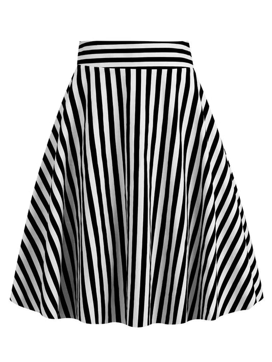 Steampunk skirt<br> White Stripes