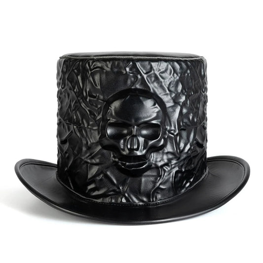 Chapeau de  Magicien au Crâne - haut-de-forme gothique