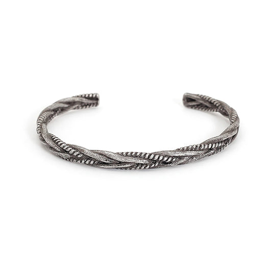 Bracelet Viking Torsadé - Jonc Acier Homme - détail de la matière 13