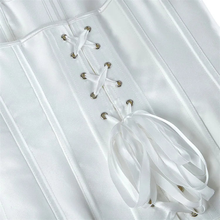 Damen-Korsett aus einfarbigem Satin – 5 Farben - Detail 11