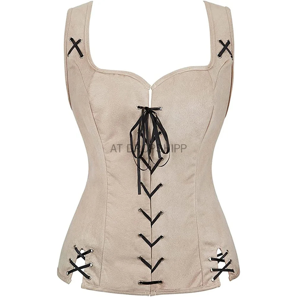Corset en Daim Vintage — Femme d'antan - Steampunk Style