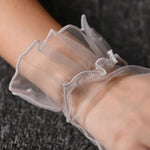 Luvas Curtas de Tule com Folhos - Cabaré Retro - Vignette | Steampunk Store