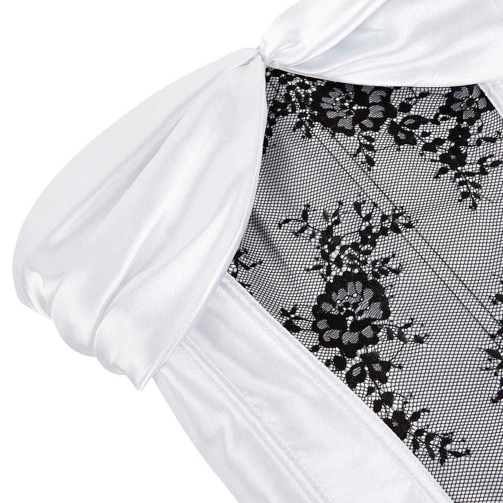 Corset Victorien Satin et Dentelle - 4 Couleurs - détail 19