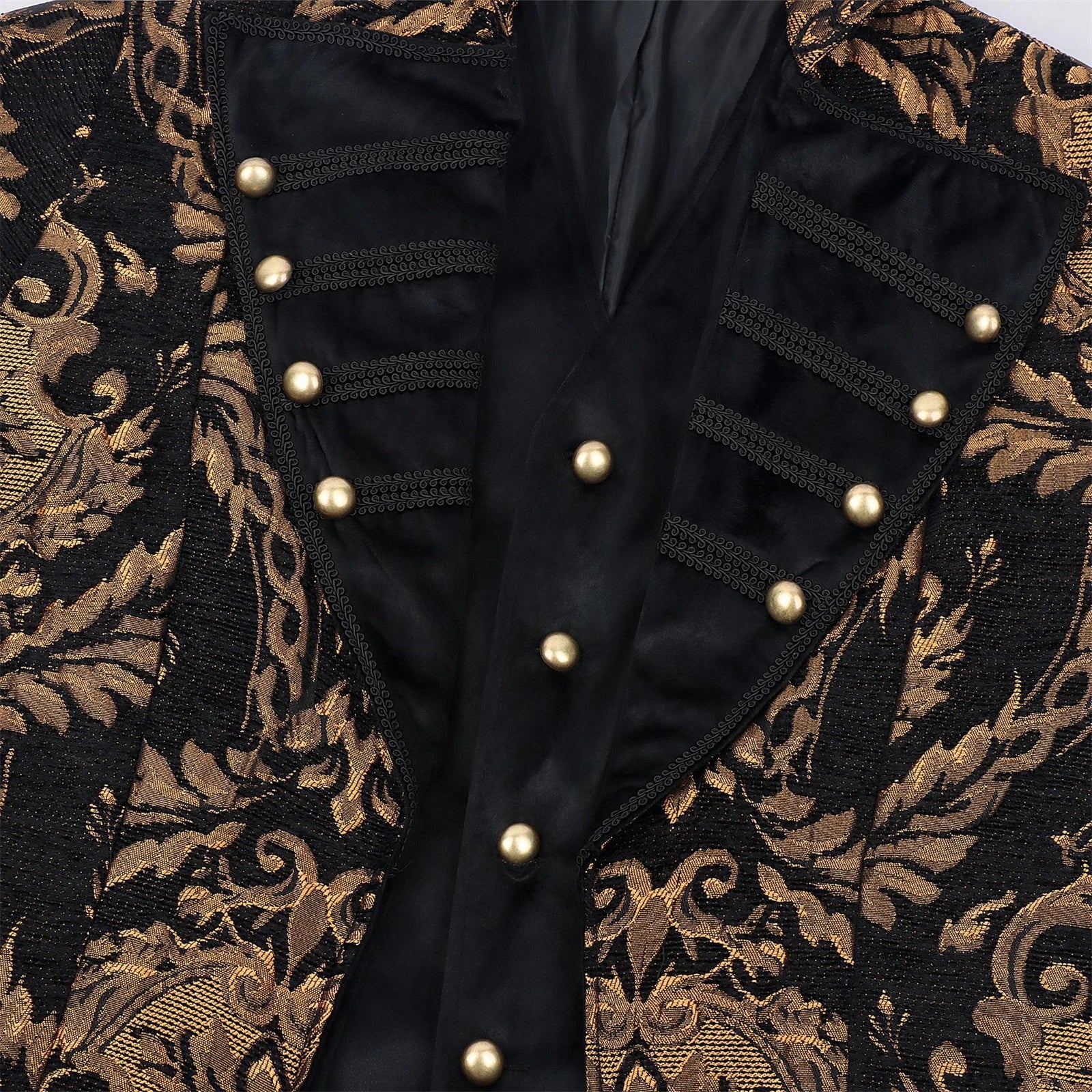 Redingote Brocart Homme - Style Militaire Gothique - détail 14