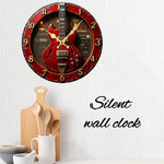 Horloge Guitare Électrique Rouge Vintage - Vignette | Steampunk Store