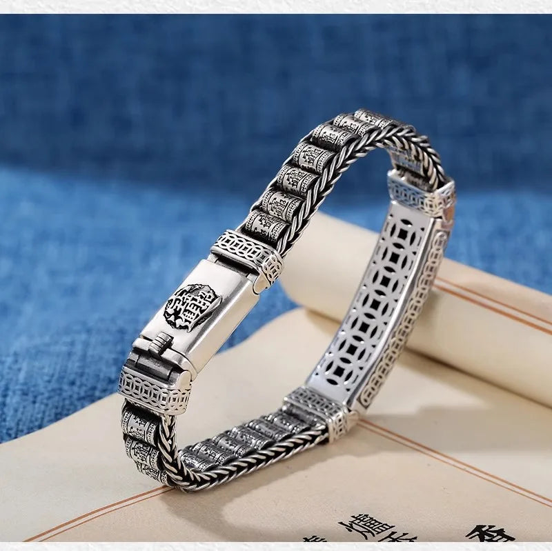 Bracelet Pixiu Homme en Argent S925 - porté au poignet 4