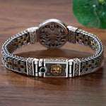 Bracelet Lion et Rotin Homme en Argent S925 - Vignette | Steampunk Store