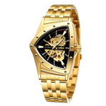 Montre Squelette Triangulaire Homme Bracelet Acier - Vignette | Steampunk Store
