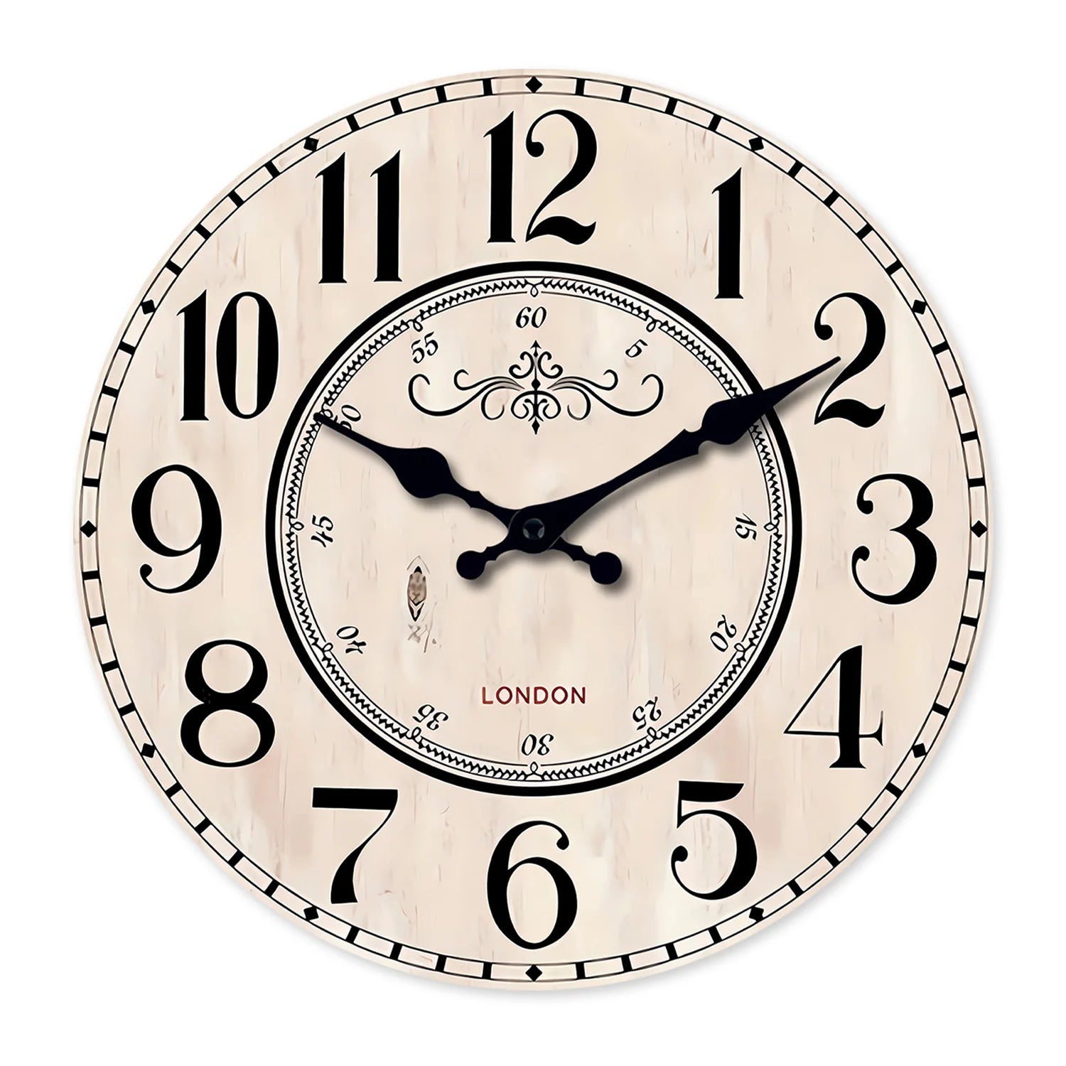 Horloge Londres Vintage en Bois - vue générale 1