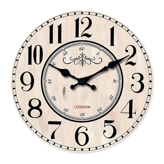 Horloge Londres Vintage en Bois - vue générale 1