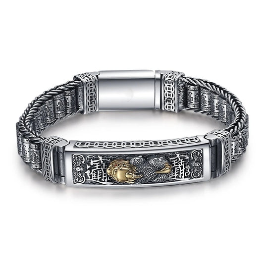 Bracelet Pixiu Homme en Argent S925 - vue du fermoir 27