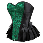 Espartilho de Jacquard com Peplum - Estilo Burlesco - Vignette | Steampunk Store