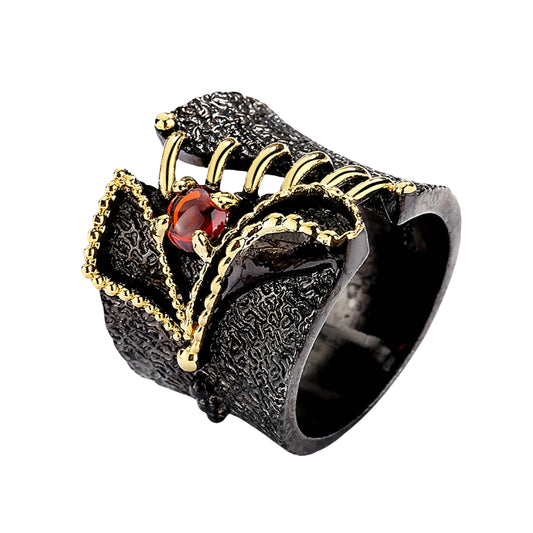 Bague Gothique Femme - Anneau Fissuré