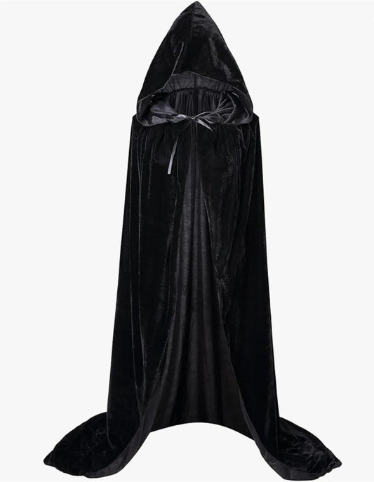Cape Longue Velours Gothique - Capuche Cosplay