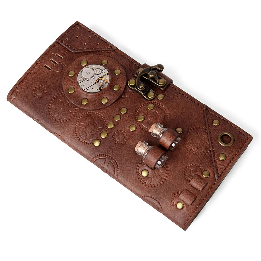 Portefeuille long vintage — Steampunk Style - Vue detaillee