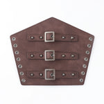 Braçadeiras Steampunk em Couro - Proteção de Braço Viking com Fivelas e Cordões - Vignette | Steampunk Store